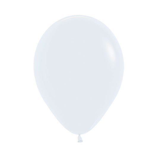 White Solid Latex Balloons Pack of 10