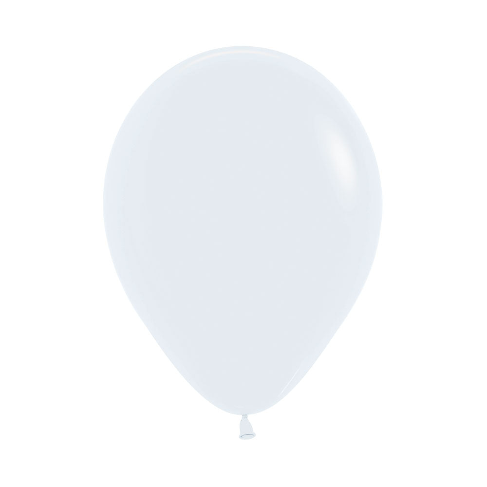 White Solid Latex Balloons Pack of 100