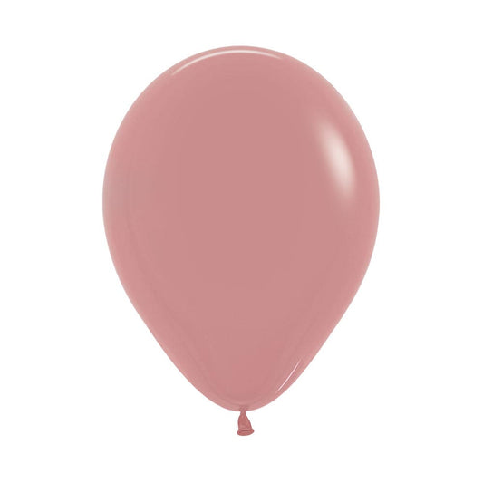 Rose Wood Solid 12.5cm Latex Balloons Pack of 100