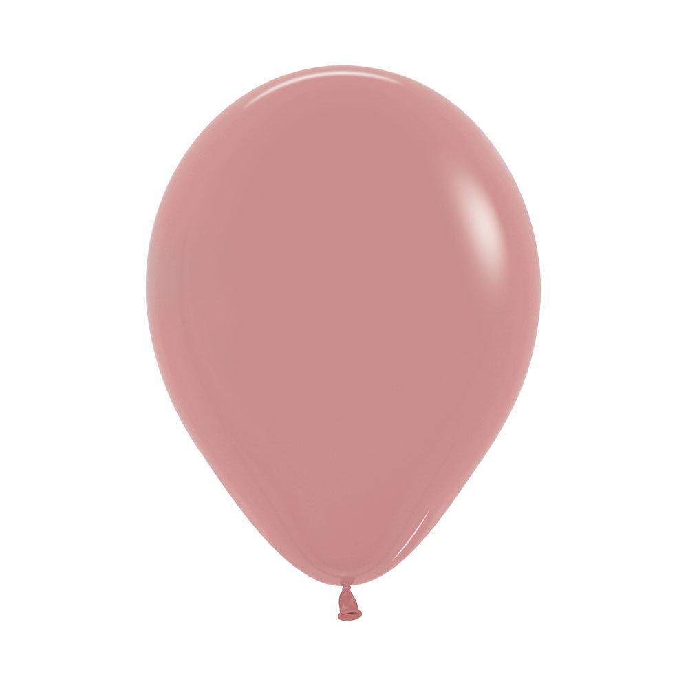 Rose Wood Solid 12.5cm Latex Balloons Pack of 10