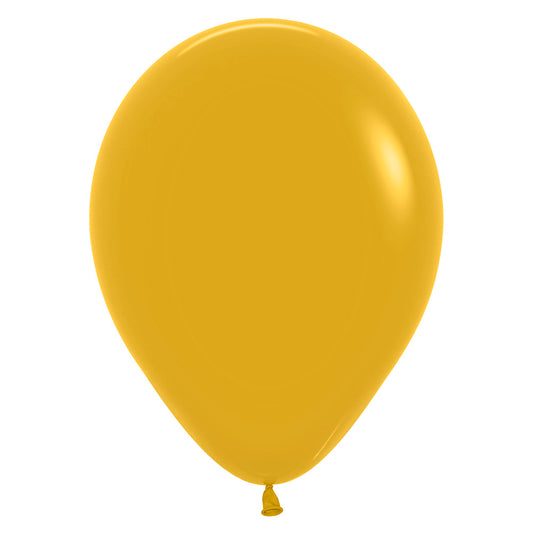 Mustard Yellow Solid 12.5cm Latex Balloons Pack of 100