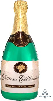 Champagne Bottle Supershape Foil Balloon