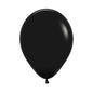 Black Solid 12.5cm Latex Balloons Pack of 100