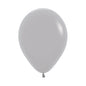 Grey Solid 12.5cm Latex Balloons Pack of 10