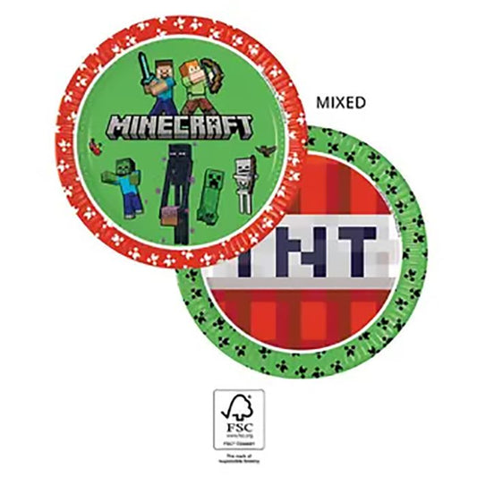 Minecraft Paper Plates Pack of 8