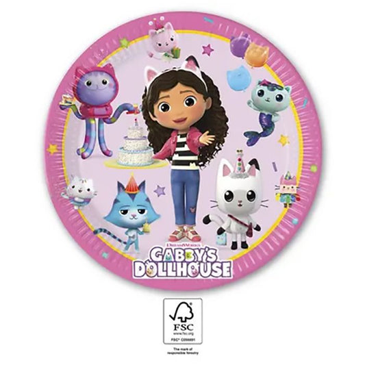 Gabbys Dollhouse Paper Plates Pack of 8