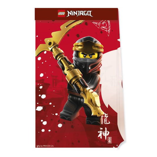 Lego Ninjago Paper Party Bags Pack of 4