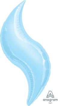 Pastel Blue Curve Supershape Foil Balloon