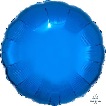 Metallic Blue Circle 45cm Foil Balloon