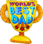 Best Dad Trophy Supershape Foil Balloon