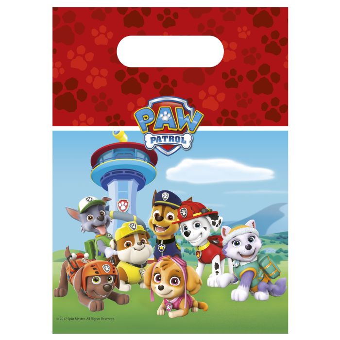 Paw Patrol Action Plastic Party Bags Pack of 6