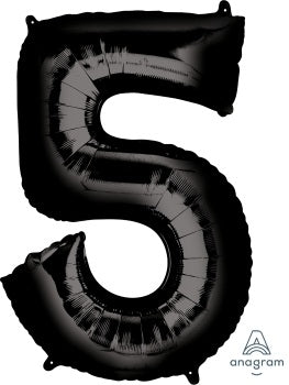 Black Foil Balloon Number 5