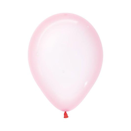 Crystal Clear Pastel Pink 12.5cm Latex Balloons Pack of 100