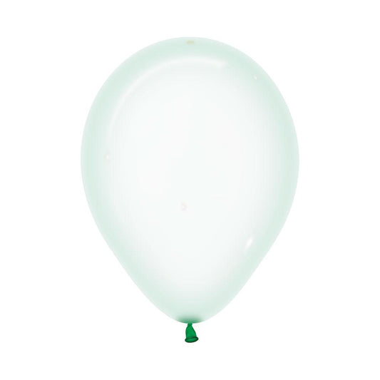 Crystal Clear Pastel Green 12.5cm Latex Balloons Pack of 100