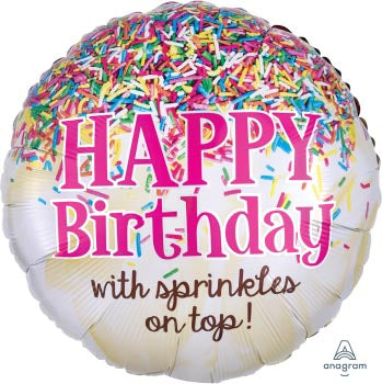 Sprinkles On Top Birthday 45cm Foil Balloon