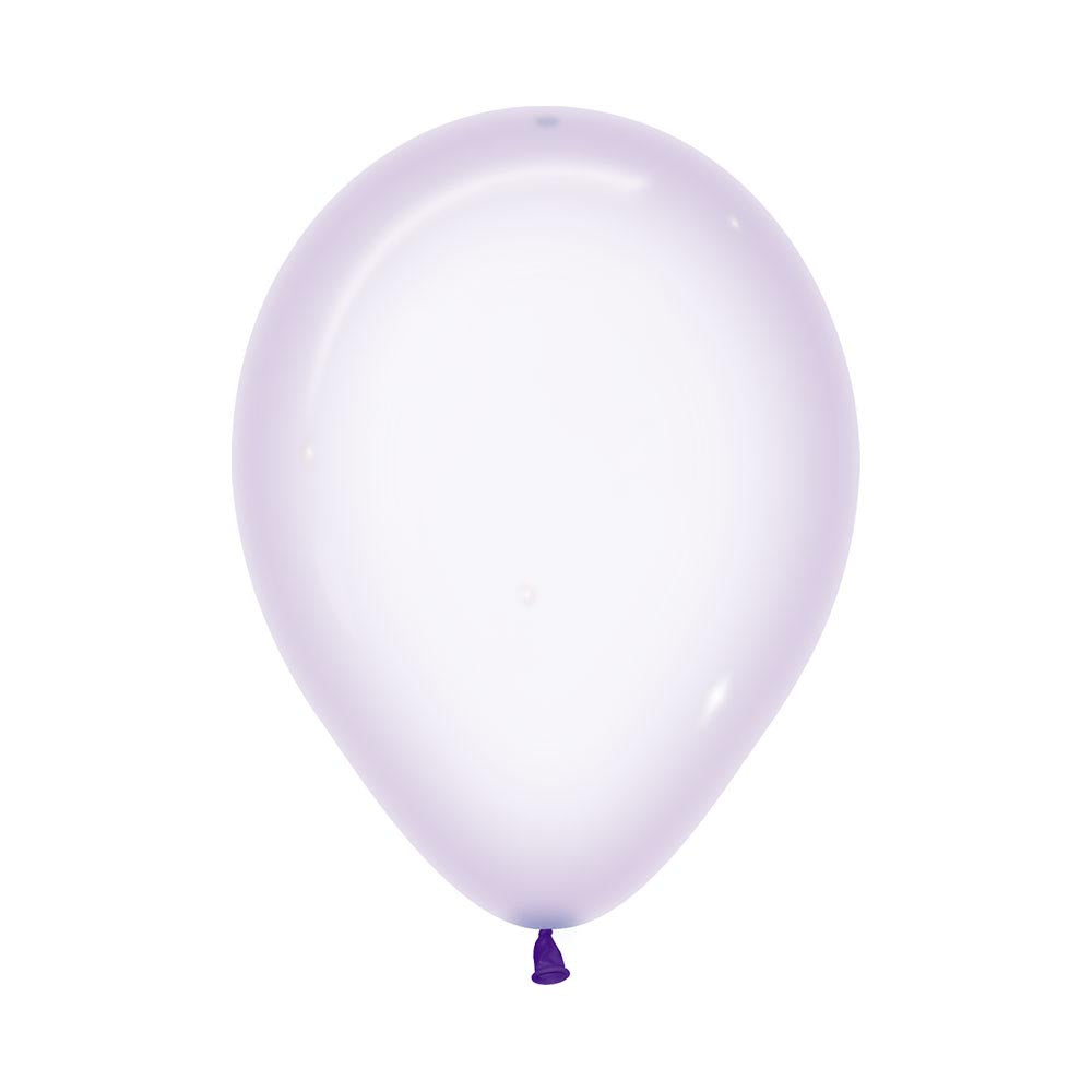 Crystal Clear Pastel Lilac 12.5cm Latex Balloons Pack of 10