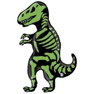 T-Rex Bone Figure Foil Balloon