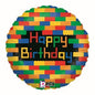 Happy Birthday Building Blocks 45cm Foil Balloon