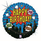 Happy Birthday Superhero 45cm Foil Balloon