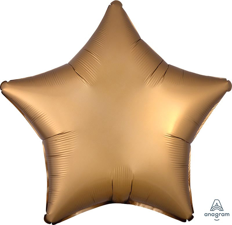 Satin Luxe Gold Sateen Star 45cm Foil Balloon