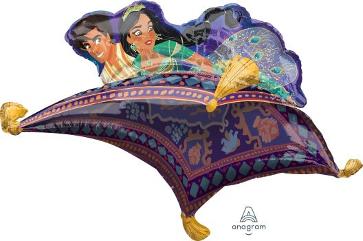 Aladdin & Jasmine Carpet Ride Supershape Foil Balloon