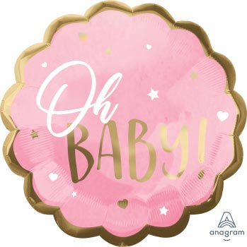 Pink Baby Girl Supershape Foil Balloon