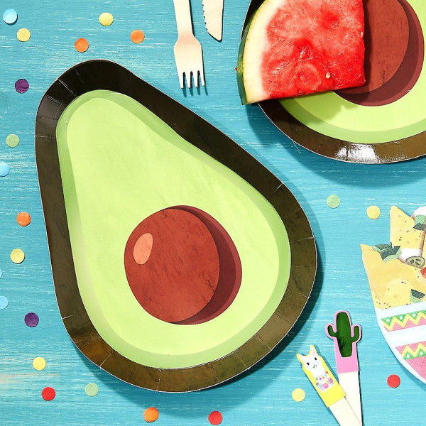 Viva La Fiesta Paper Avocado Plates Pack Of 8