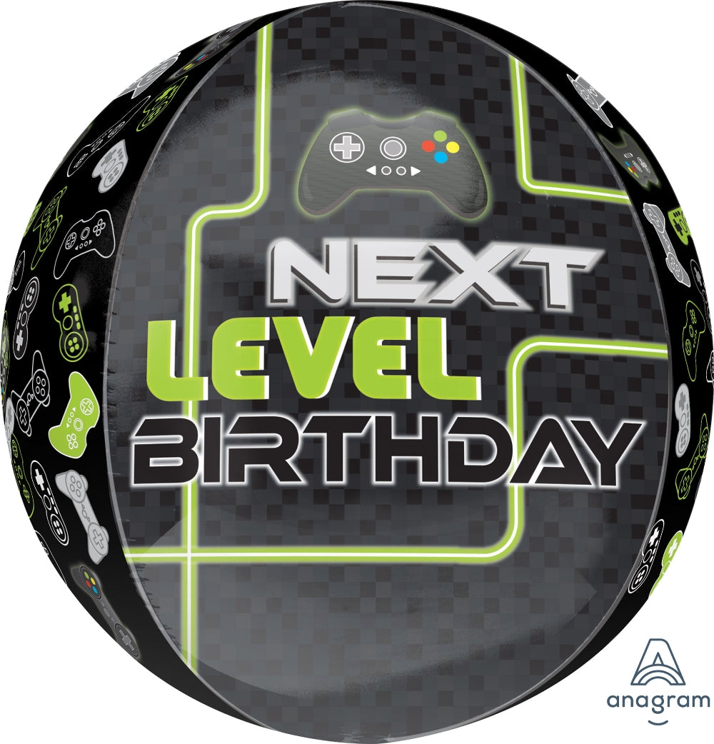 Level Up Gaming Orb Foil Balloon