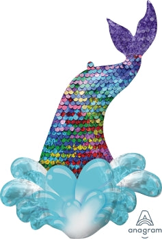 Mermaid Sequin Tale Supershape Foil Balloon