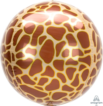 Giraffe Print Orb Foil Balloon