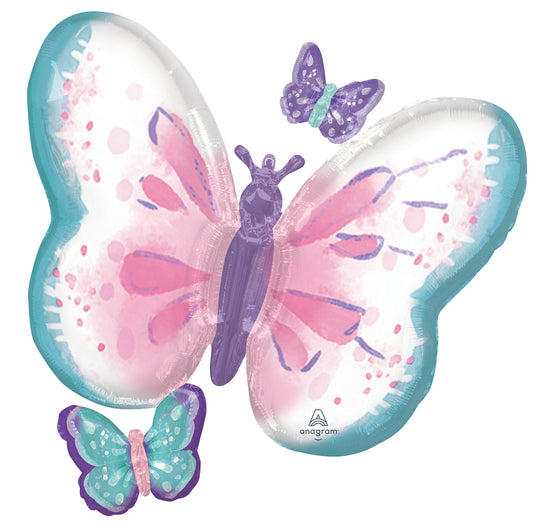 Flutters Butterfly Supershape Foil Balloon