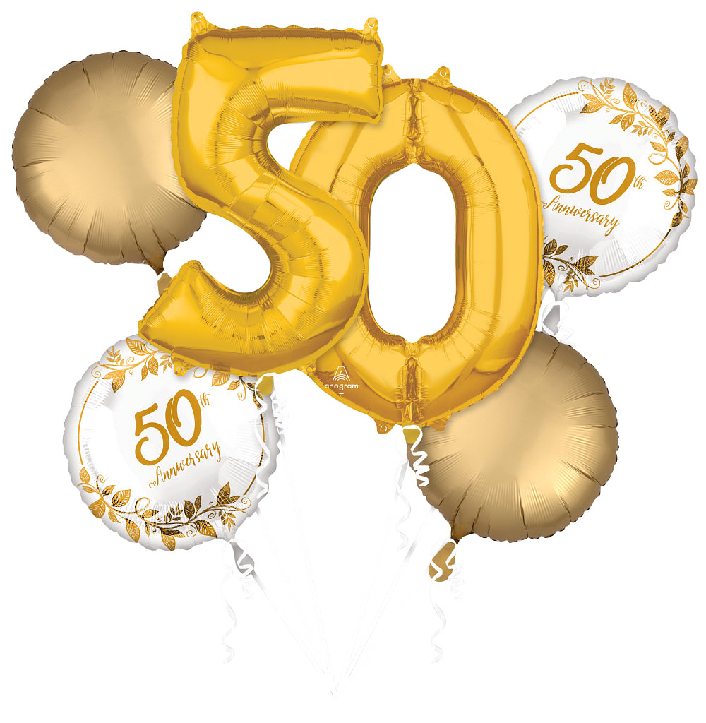 Happy 50th Anniversary Foil Balloon Set