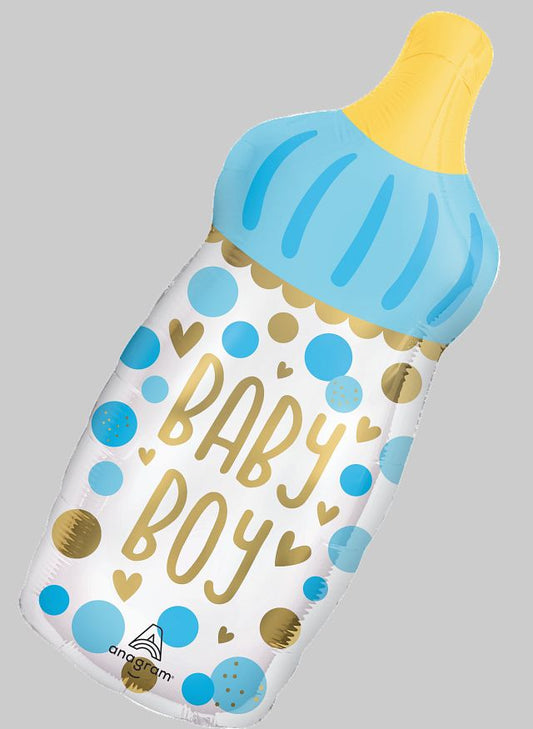 Baby Boy Bottle Supershape Foil Balloon