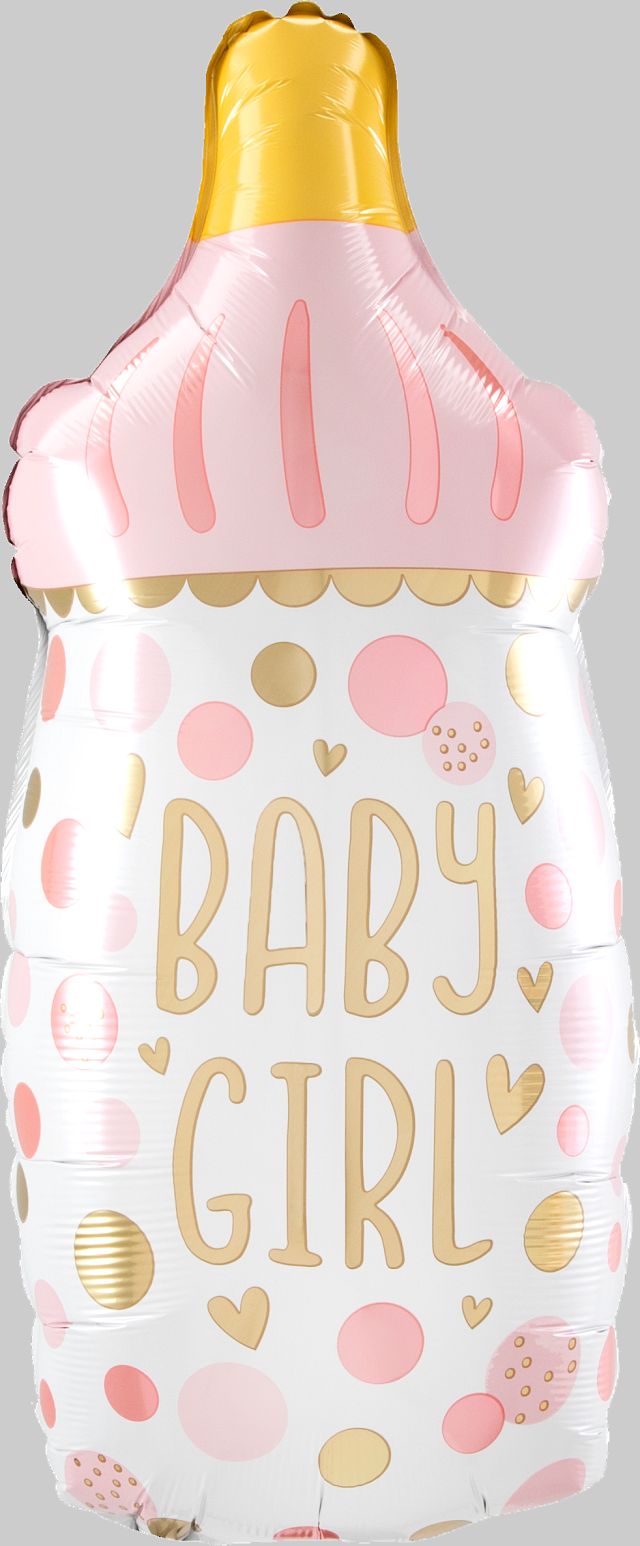 Baby Girl Bottle Supershape Foil Balloon