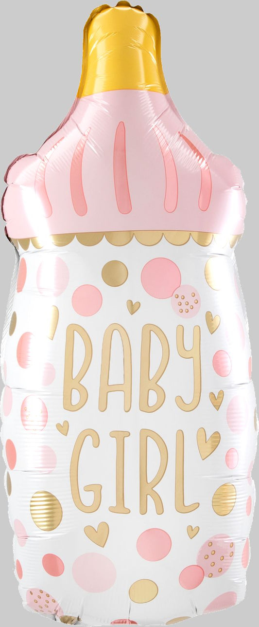 Baby Girl Bottle Supershape Foil Balloon