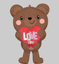 Love Bear Supershape Foil Balloon