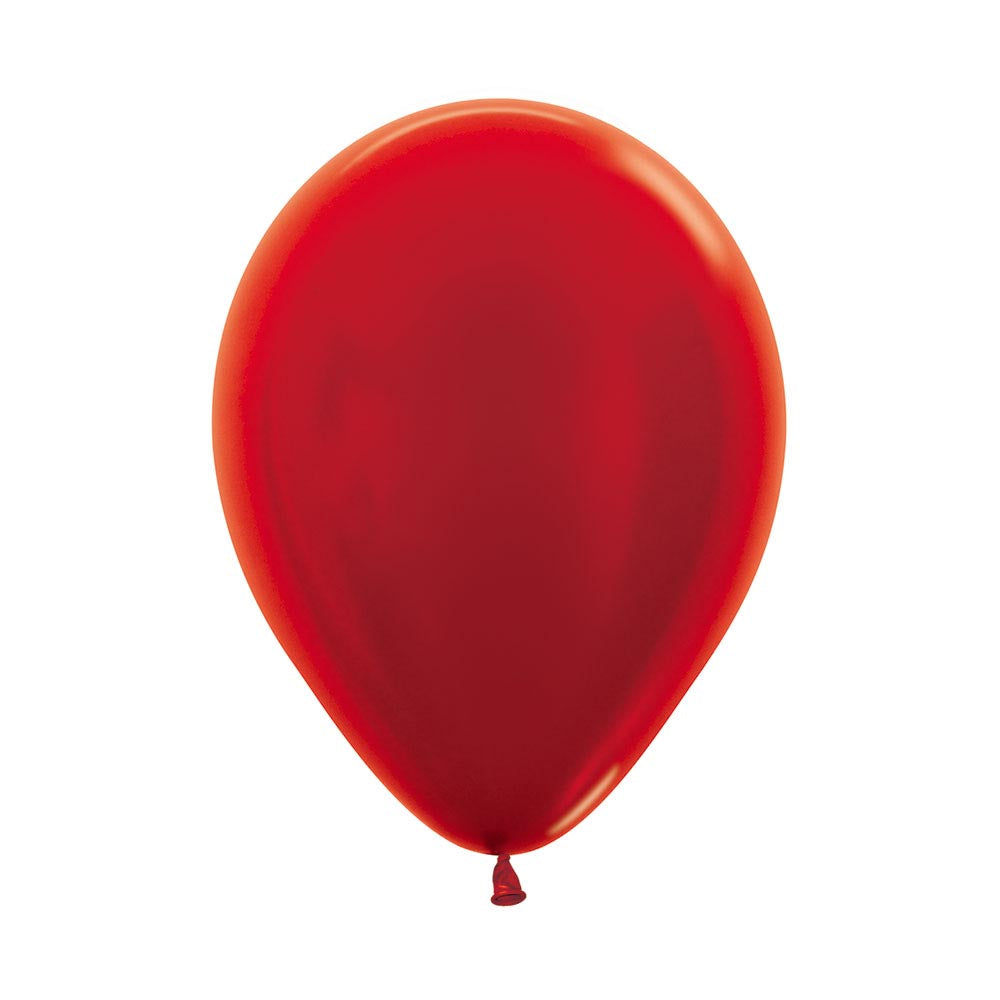 Metallic Pearl Red 12.5cm Latex Balloons Pack of 100