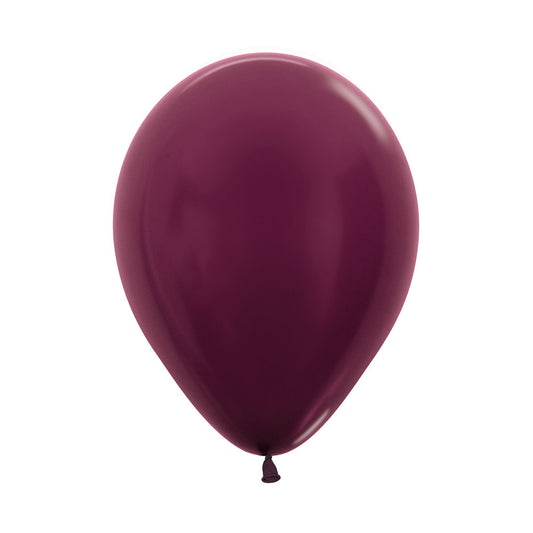 Metallic Pearl Burgundy 12.5cm Latex Balloons Pack of 10