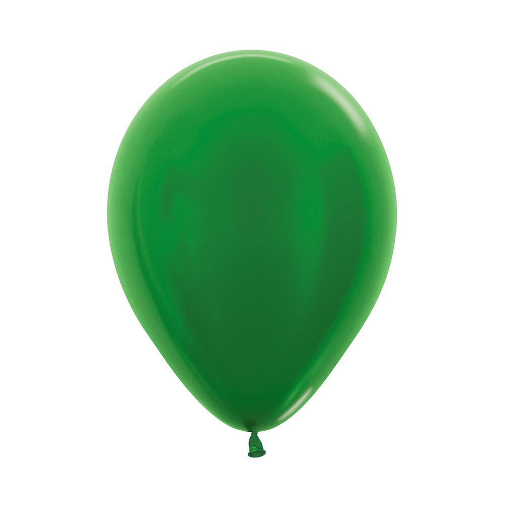 Metallic Pearl Green 12.5cm Latex Balloons Pack of 100