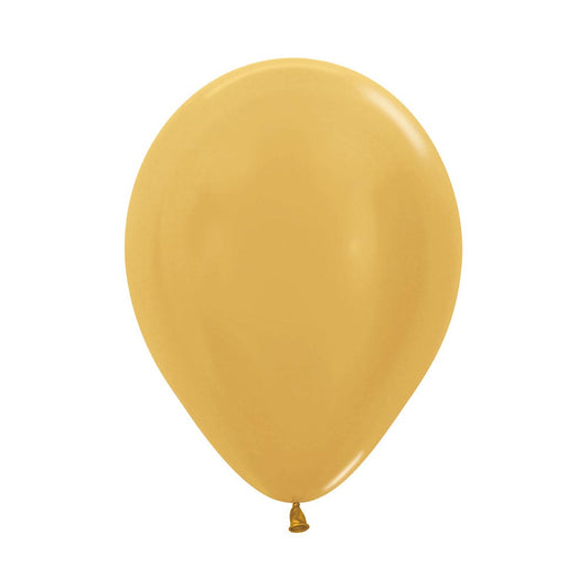 Metallic Pearl Gold 12.5cm Latex Balloons Pack of 100