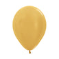 Metallic Pearl Gold Latex Balloons Pack of 10