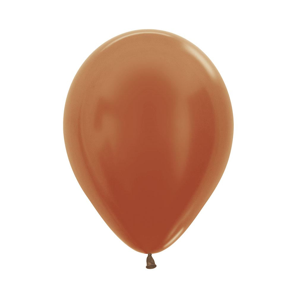 Metallic Pearl Copper 12.5cm Latex Balloons Pack of 100