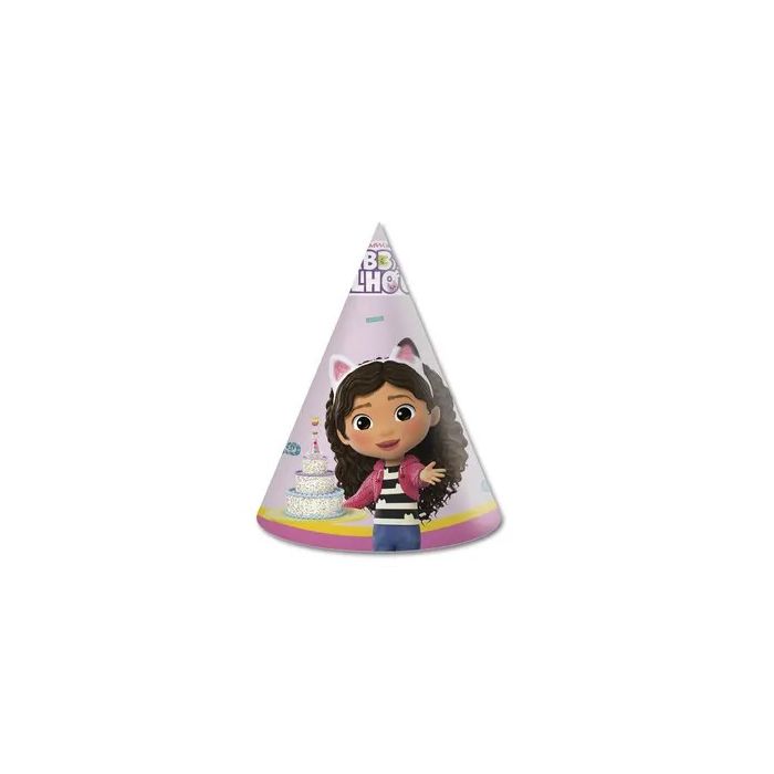 Gabbys Dollhouse Paper Party Hat Pack of 6