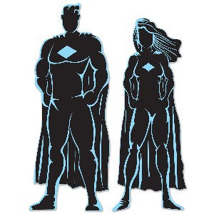 Superhero Silhouettes Pack of 2