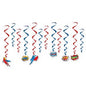 Super Hero Decorating Paper Whirls Pack of 12