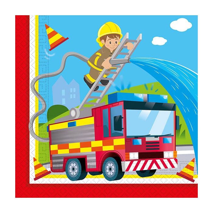 Firefighter Paper Napkins Pack of 20