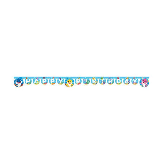 Baby Shark Paper Happy Birthday Banner