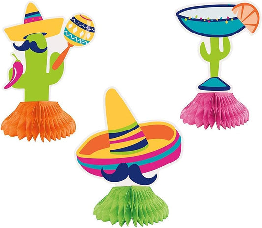 Boho Fiesta Mini Honeycomb Table Décor Pack of 3