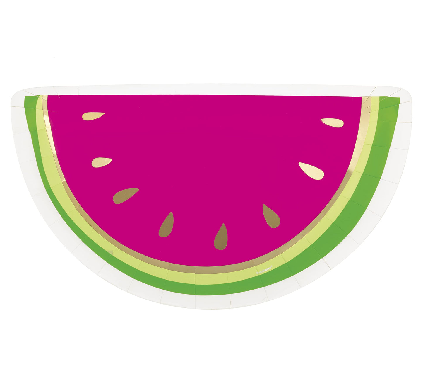 Watermelon Shaped Paper Plates Pack of 8