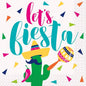 Boho Fiesta Beverage Napkins "Lets Fiesta" Pack of 16